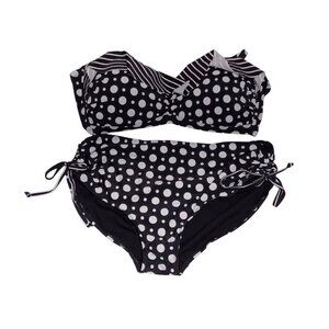 Swimsuit for all Women's  Polk Dottie On Side  Tie Bikini 2 Piece size 18